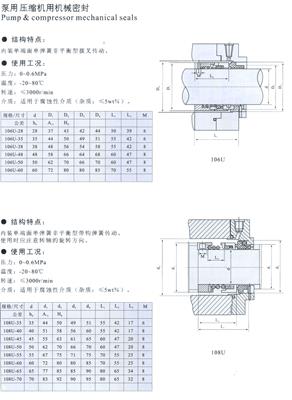 泵用壓縮機(jī)用機(jī)械密封